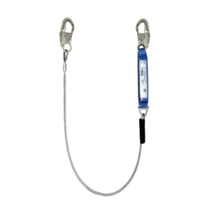 Eslinga Sencilla En Cable Galvanizado De 8Mm Con Absorbedor De Energía Ganchos Metálicos