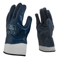 Guante Seguridad Nitrilo Puño Abierto Indusafe Ref. 202114. Tallas 9 Y 10