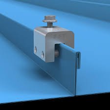 Clamps. Clamps En Duraluminio Anodizado Para Cubiertas Con Placa Standing Seam