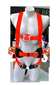 Arnés Multipropósito Con Soporte Lumbar Tipo H , En Reata De Poliéster De 4  Argollas En Acero.